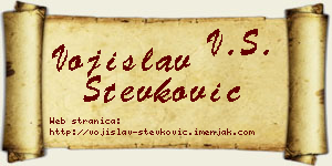 Vojislav Stevković vizit kartica